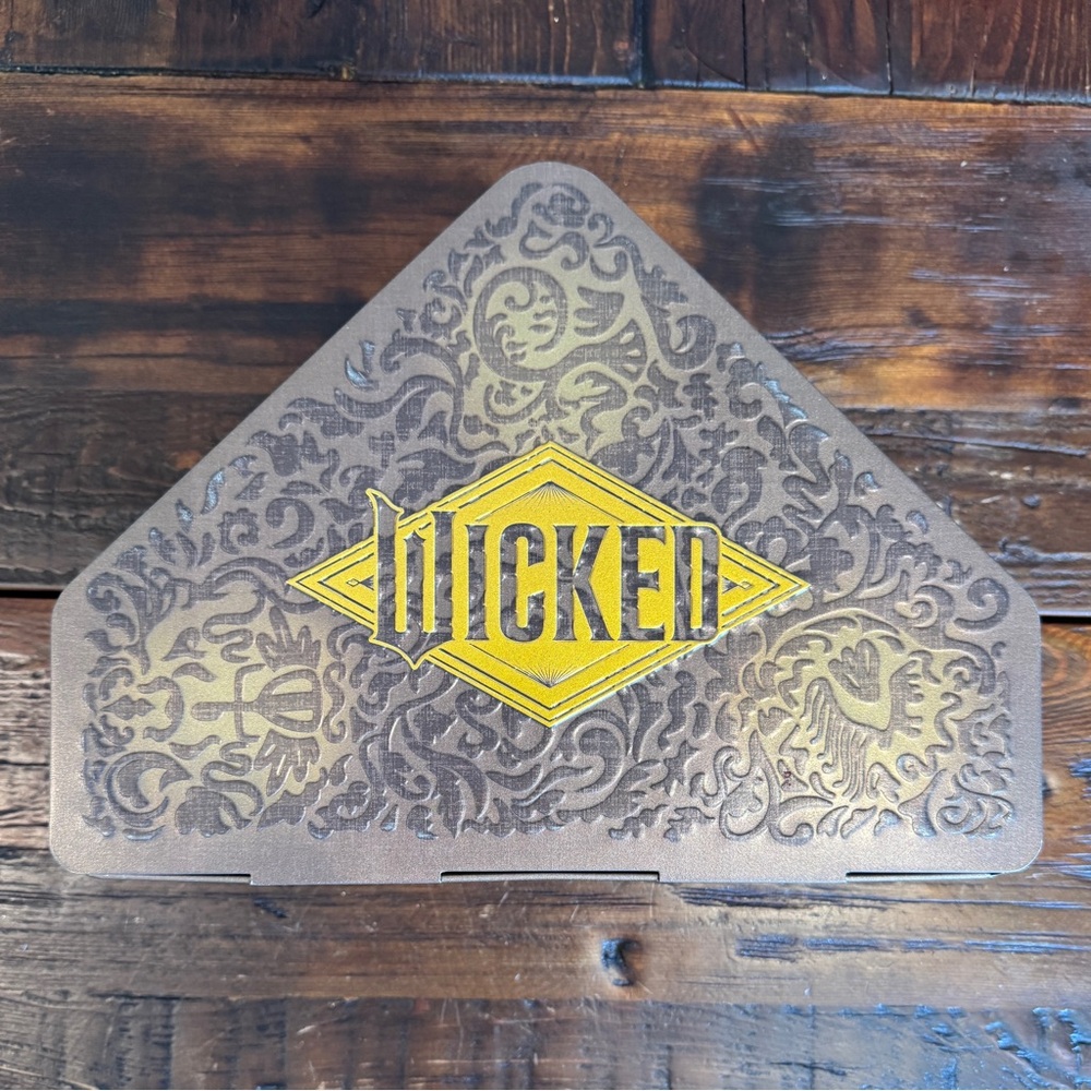 Wicked For Good Grimmerie Tin Popcorn Bucket from AMC Theatres. EUC.